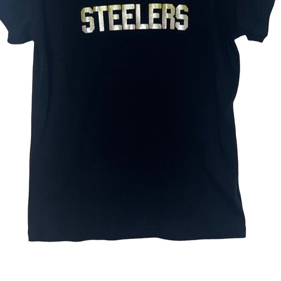 Reebok Pittsburgh Steelers TShirt Womens XL Black Fanwear Gameday - Picture 4 of 8
